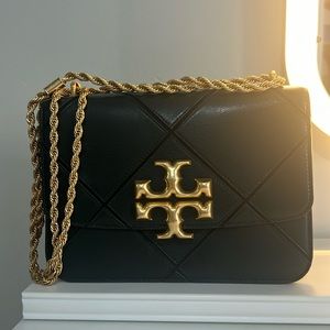 Eleanor leather convertible shoulder bag.